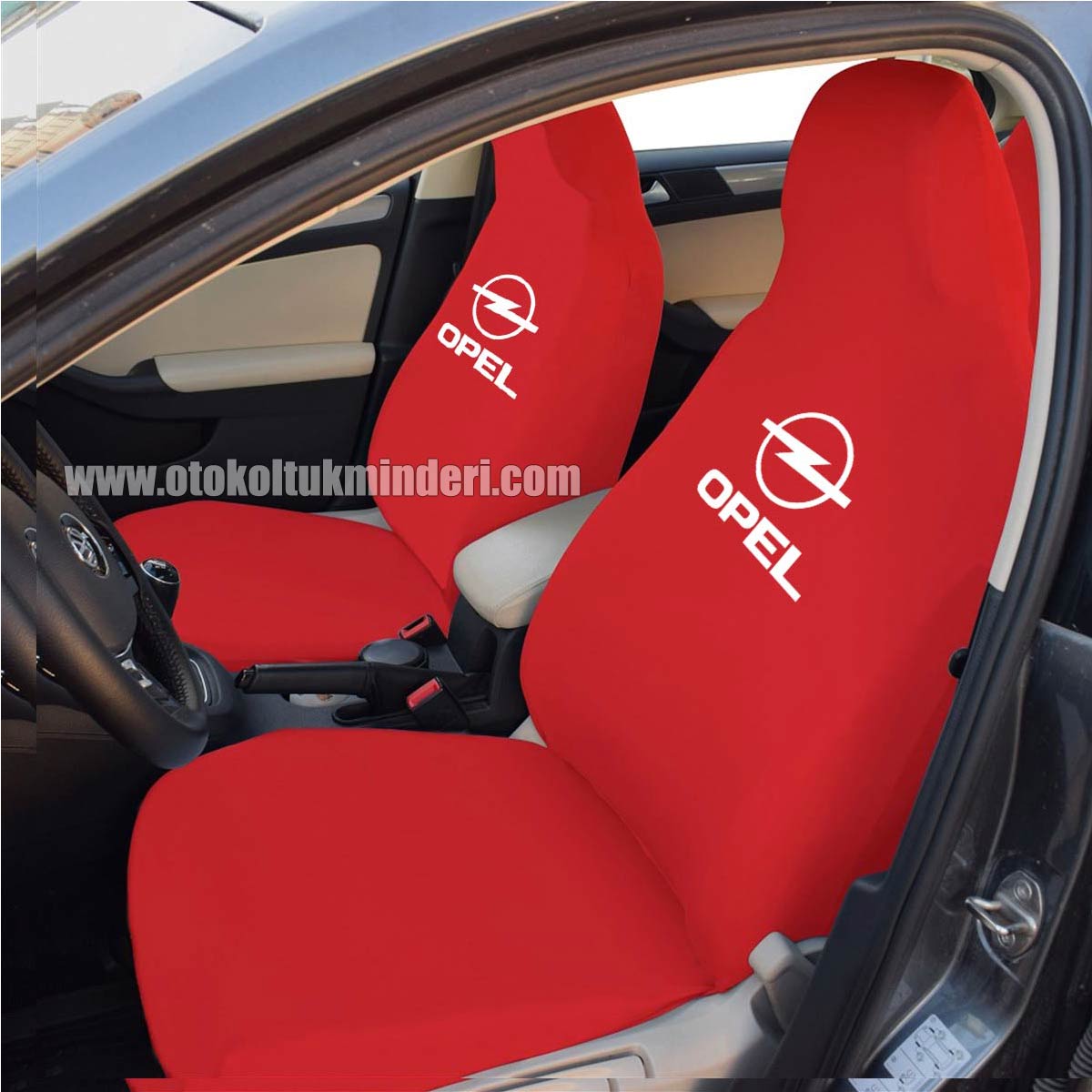 Opel Servis Kılıfı Kırmızı Oto Koltuk Minderi