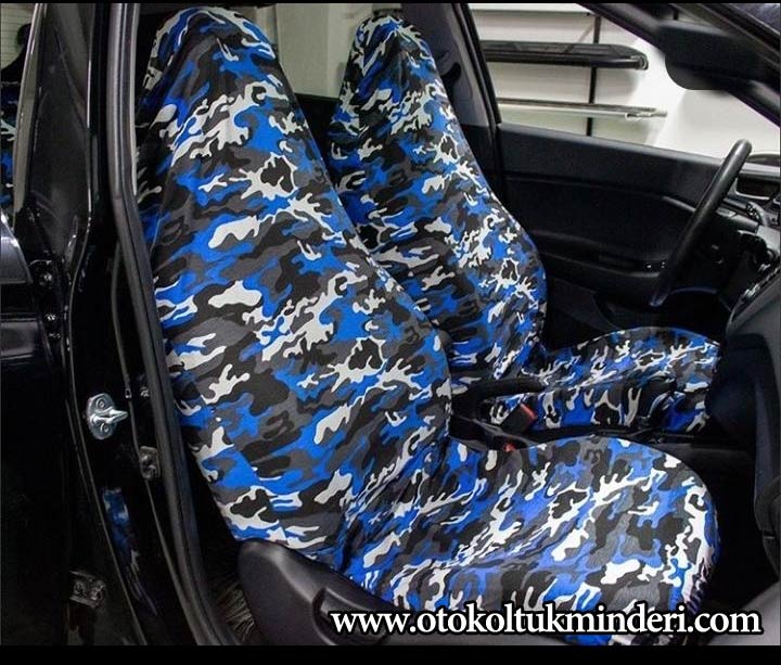 peugeot oto koltuk kılıfı mavi - Peugeot Servis Kılıfı kamuflaj - Mavi