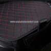 Mitsubishi oto koltuk minderi deri 100x100 - Mitsubishi minder 3lü Serme – Siyah Kırmızı Deri Cepli